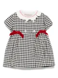 La Stupenderia gingham check ribbon dress - Black