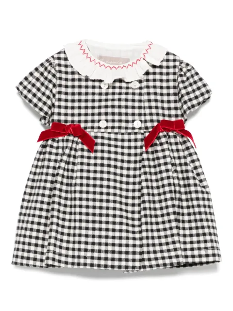 La Stupenderia gingham check ribbon dress