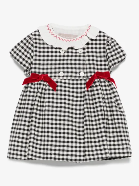 La Stupenderia gingham check ribbon dress