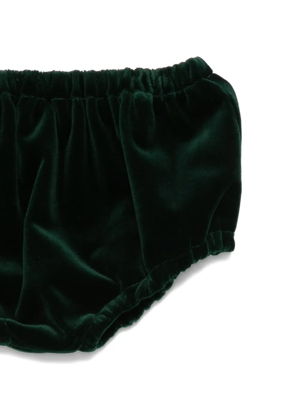 La Stupenderia Fluwelen jurk met strikdetail Groen