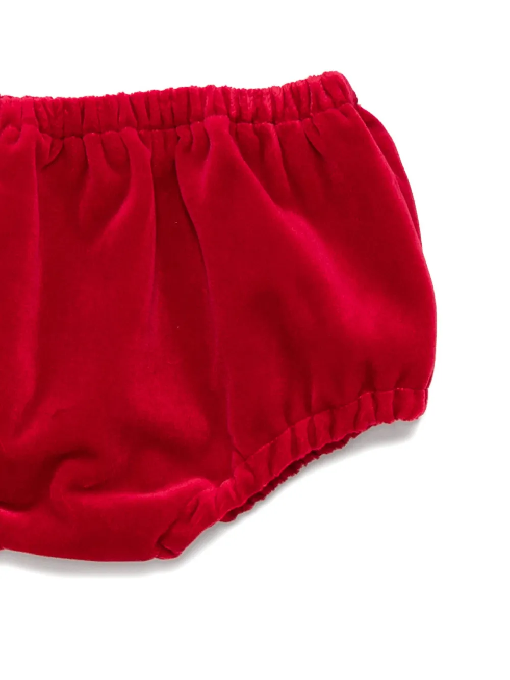 La Stupenderia Tweedelig fluwelen jurkset met strikdetail Rood