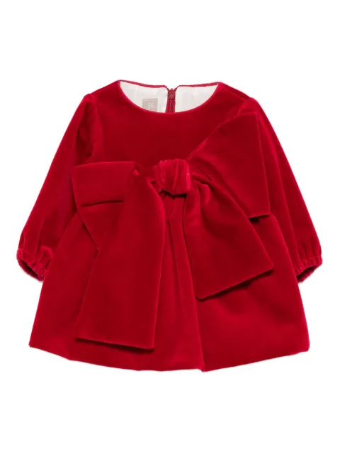 La Stupenderia bow-detail velvet dress set (set of two)