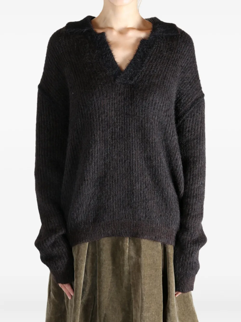 Uma Wang polo-neck sweater Bruin