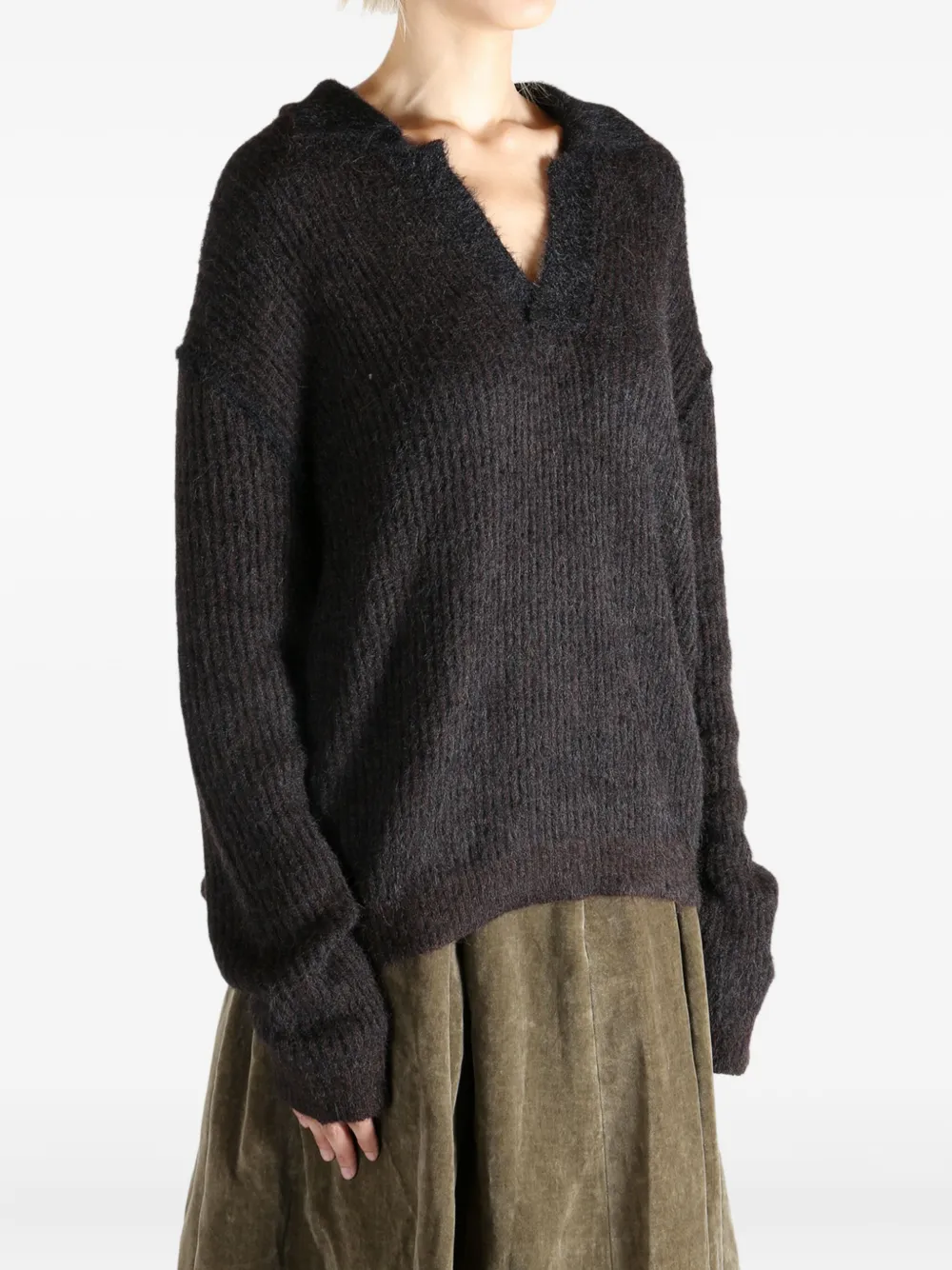 Uma Wang polo-neck sweater Bruin