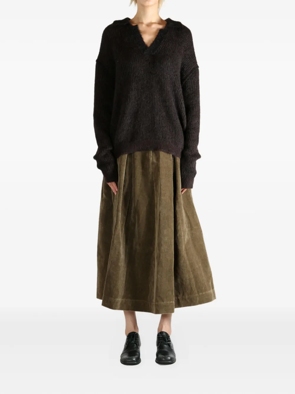 Uma Wang polo-neck sweater Bruin