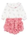 La Stupenderia floral-print ruffled bodies set (set of two) - White