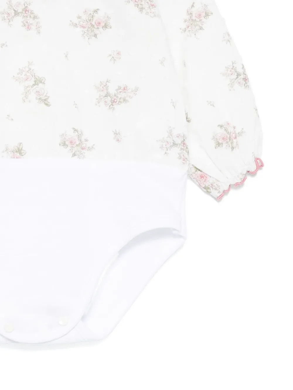 La Stupenderia Twee rompers met bloemenprint en ruches Wit