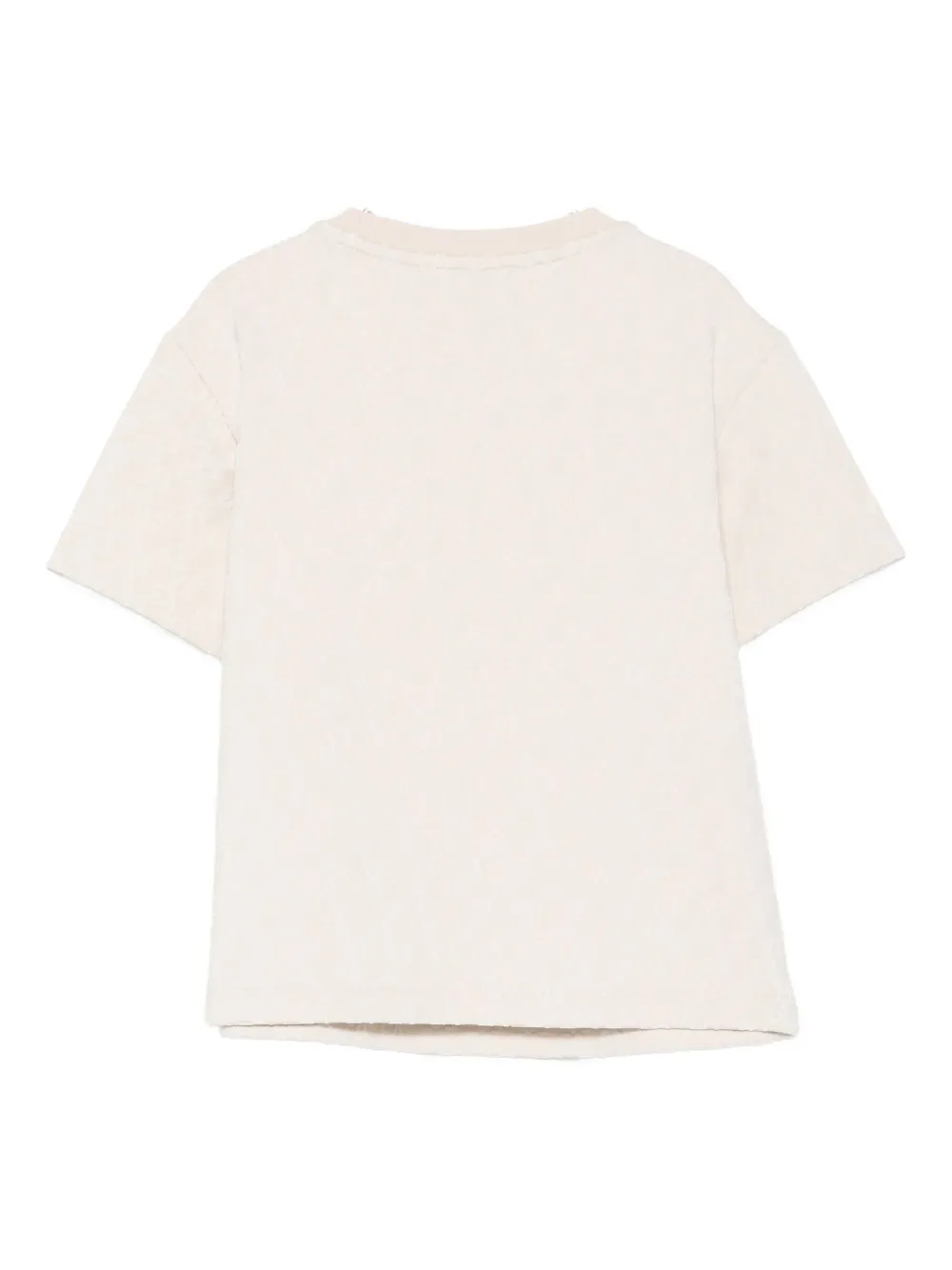Emporio Armani Kids textured crew-neck T-shirt Beige