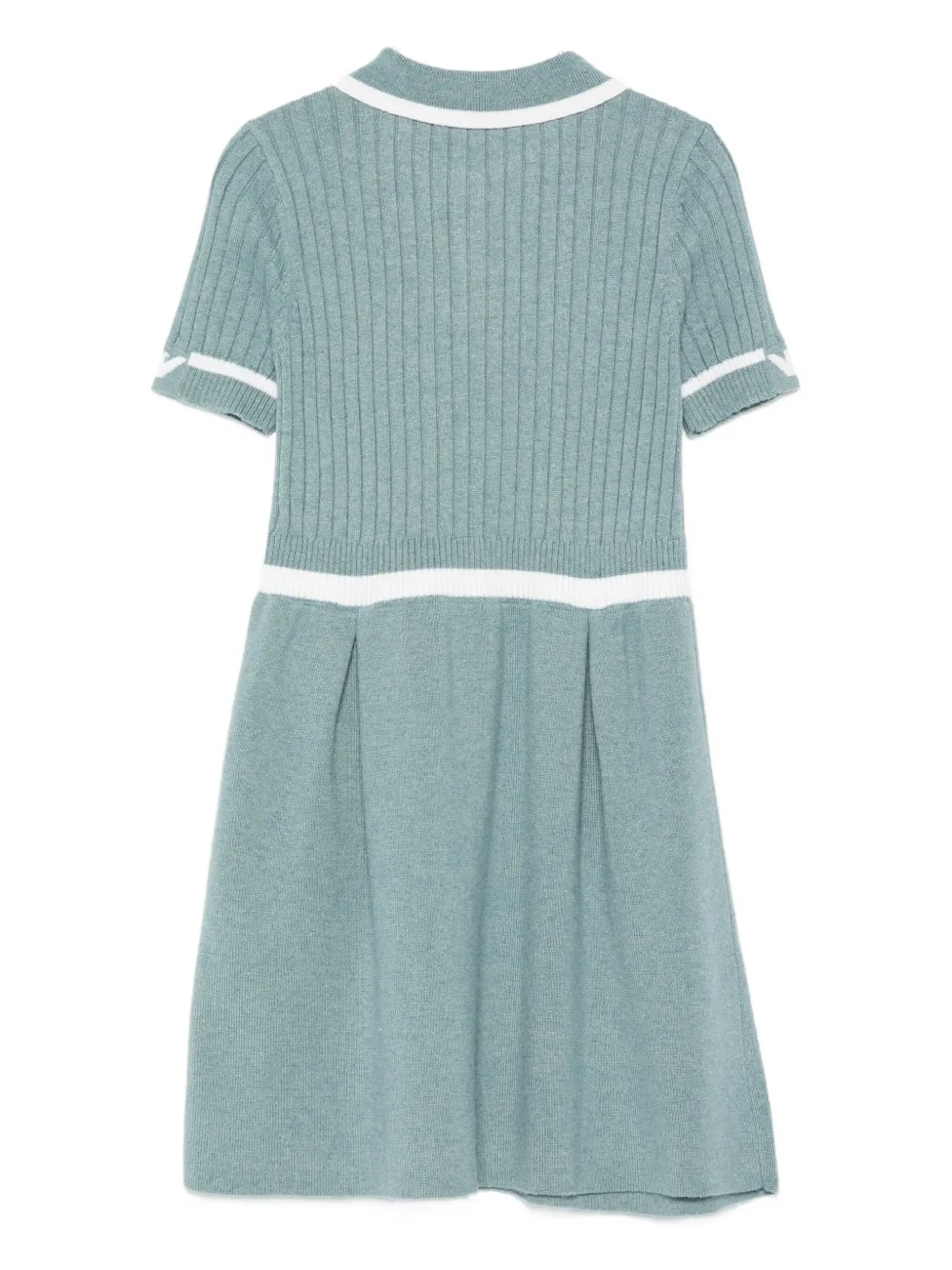 Emporio Armani Kids ribbed polo-neck dress Blauw