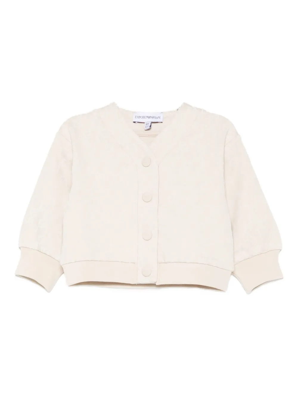 Emporio Ar i Kids button-up cardigan Beige