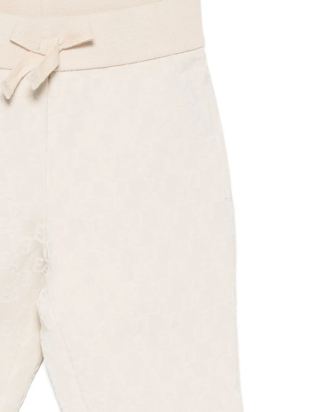 Emporio Armani Kids elastic-waistband patterned trousers Beige