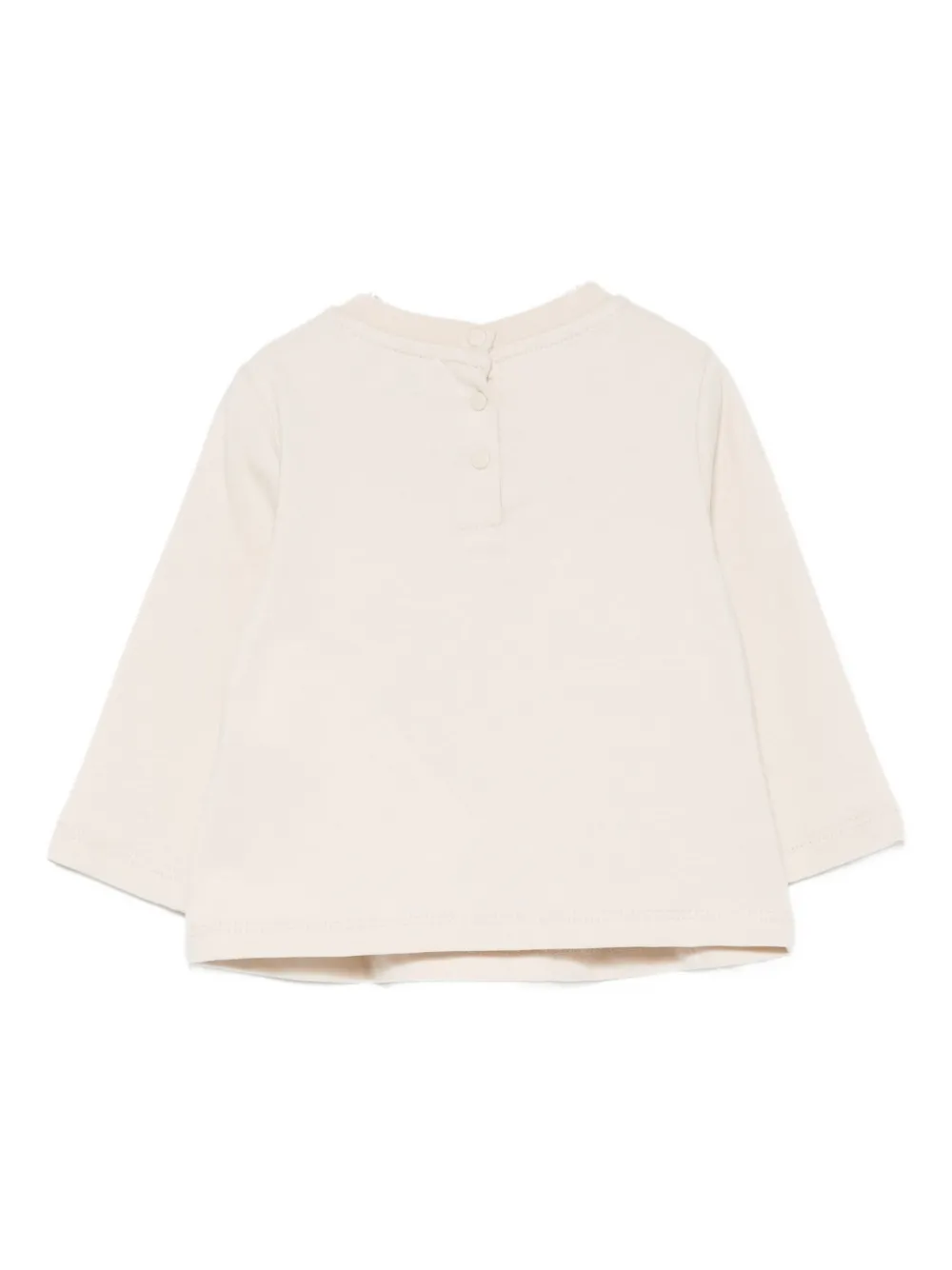 Emporio Armani Kids girl-graphic long-sleeve top Beige