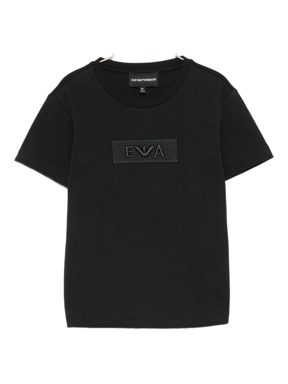 Emporio Ar i Kids embroidered-logo T-shirt Blauw