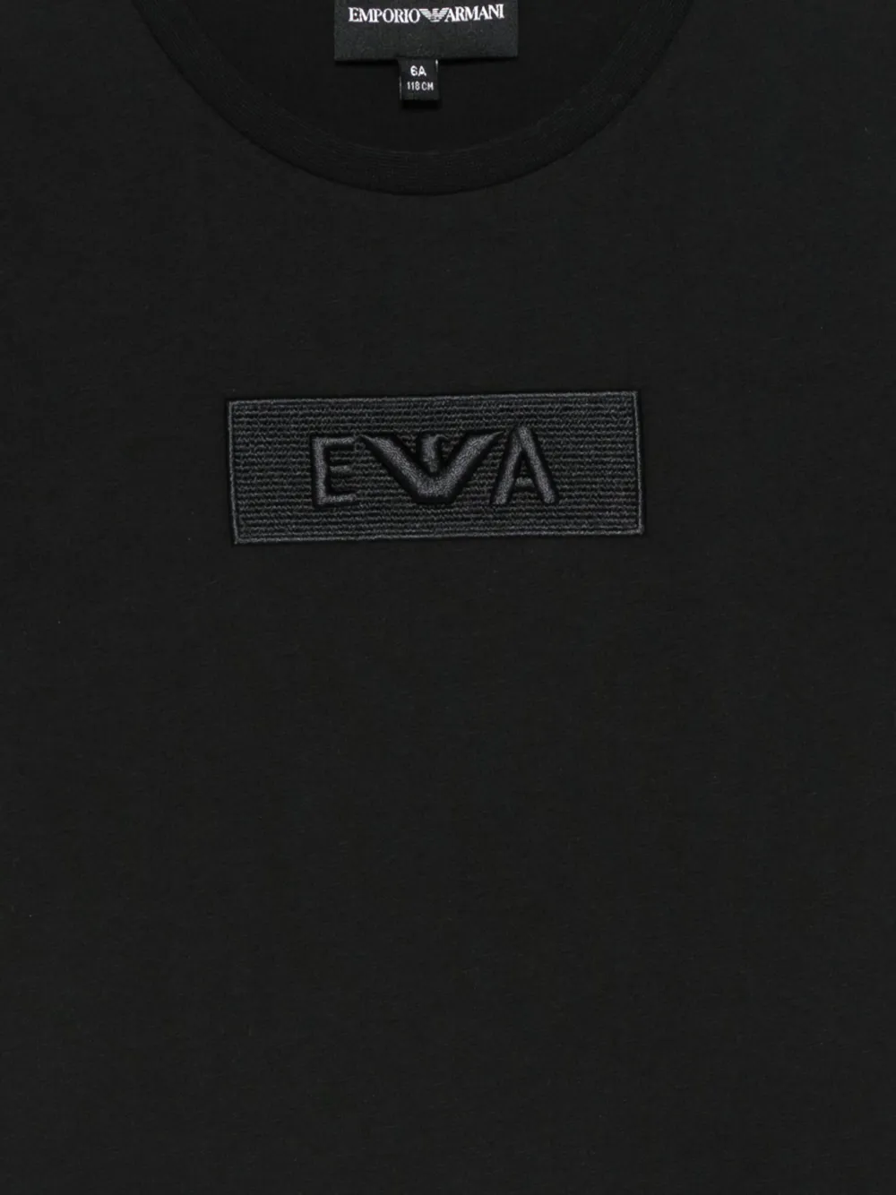 Emporio Armani Kids embroidered-logo T-shirt Blauw