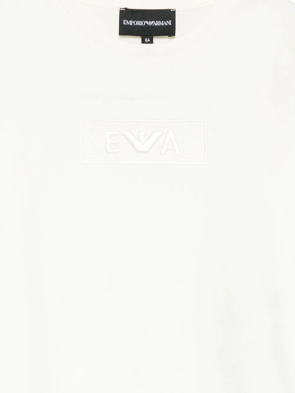 Emporio Armani Embroidered-logo T-shirt In White