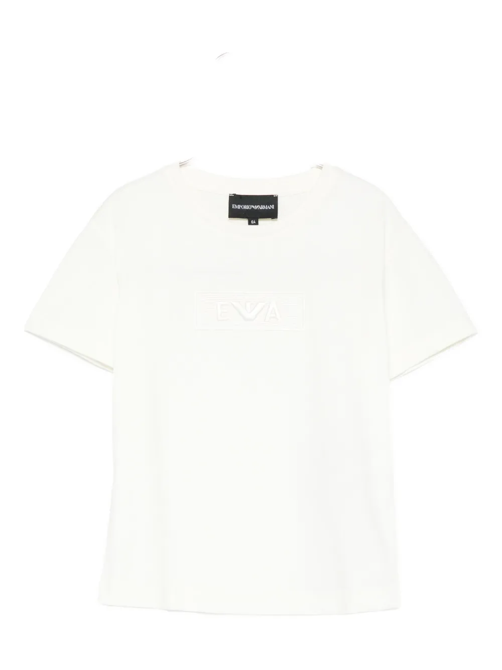 Emporio Armani Embroidered-logo T-shirt In White