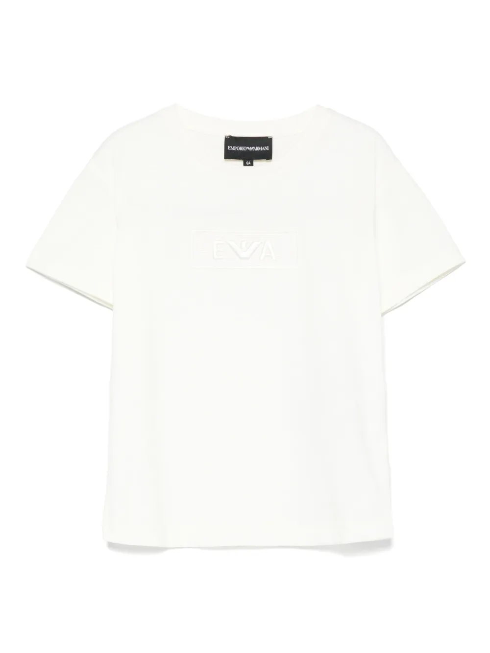 Emporio Ar i Kids embroidered-logo T-shirt Wit