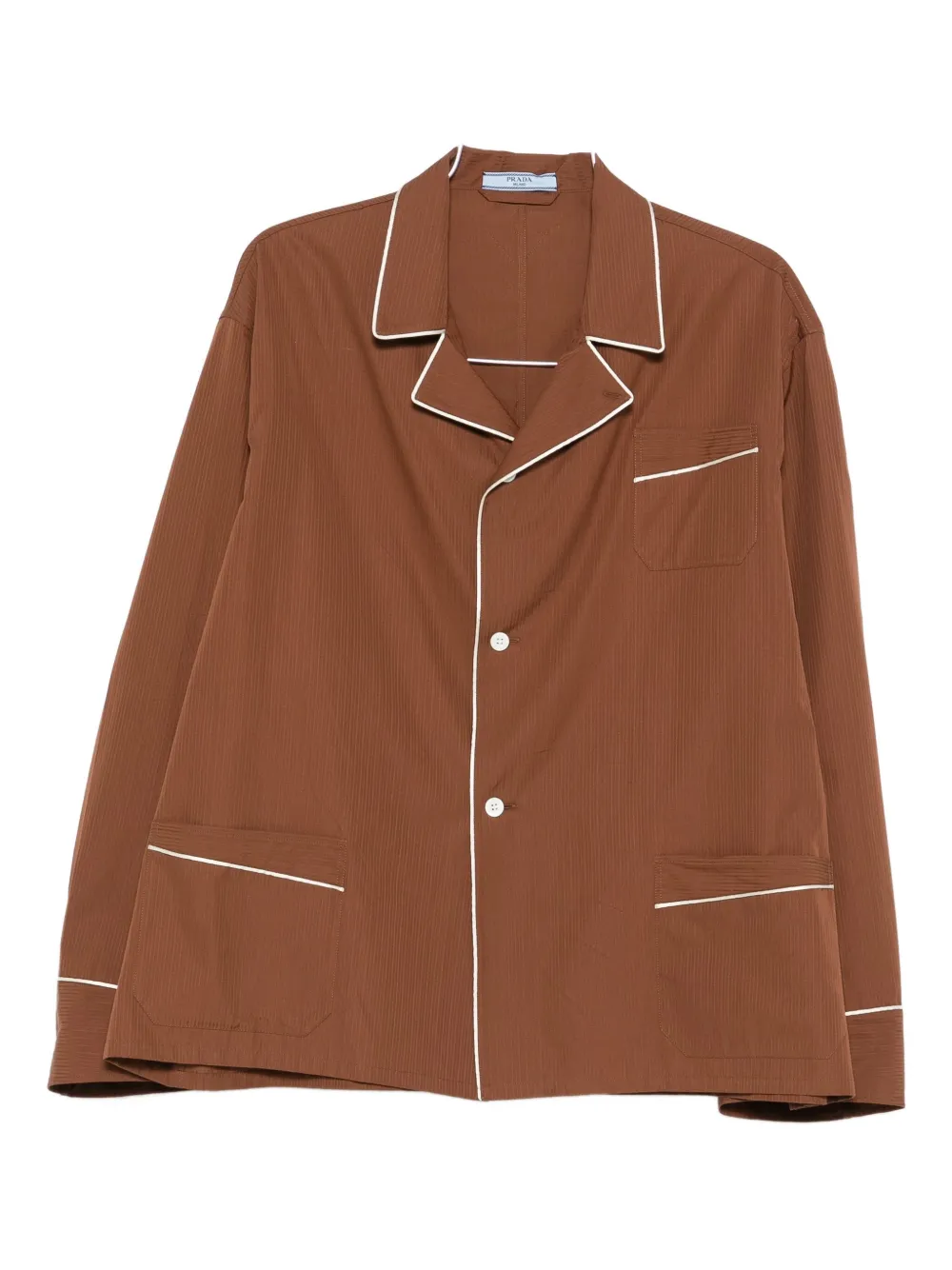 Prada Blouse met afwerking Bruin