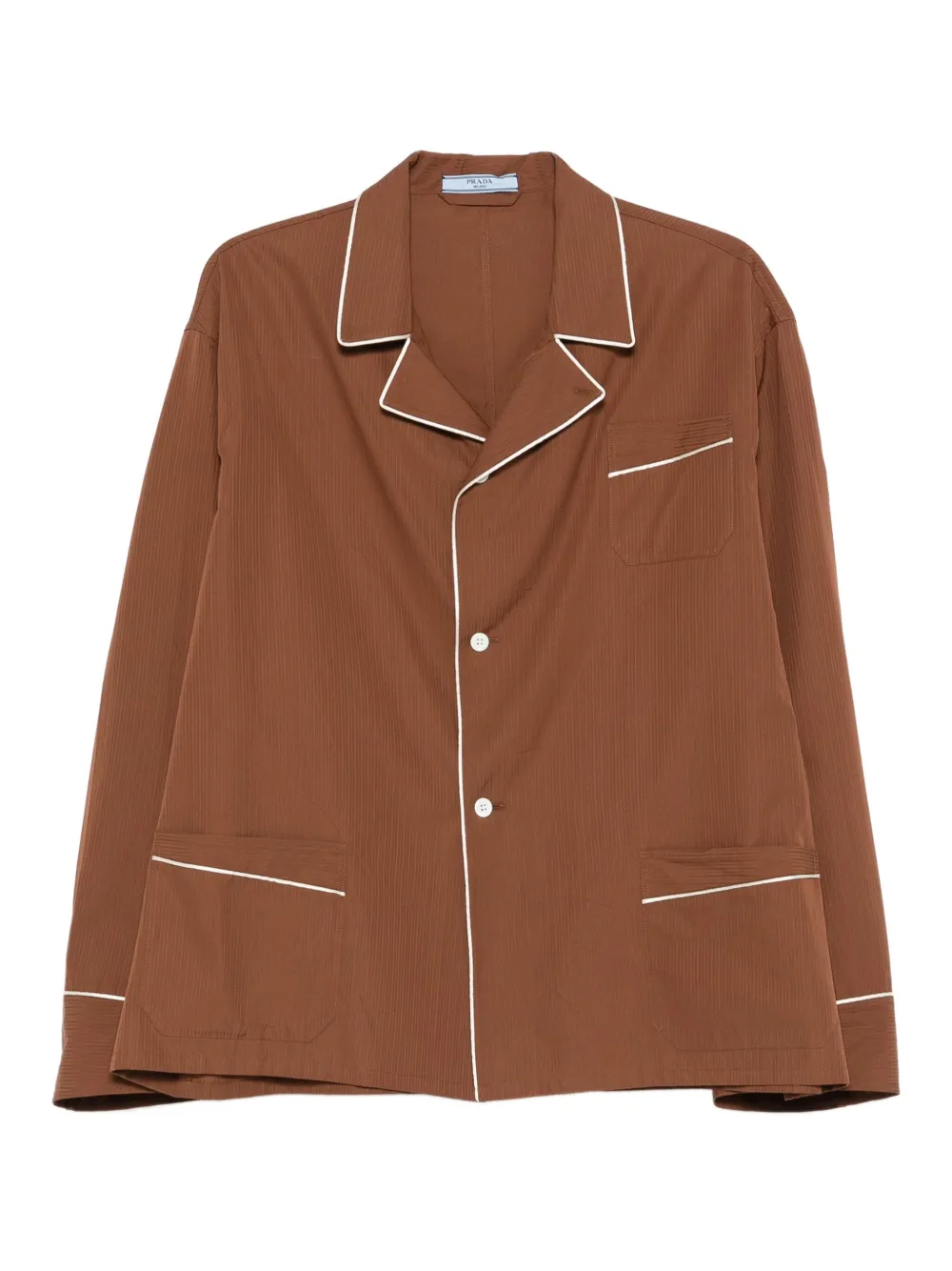 Prada Blouse met afwerking Bruin
