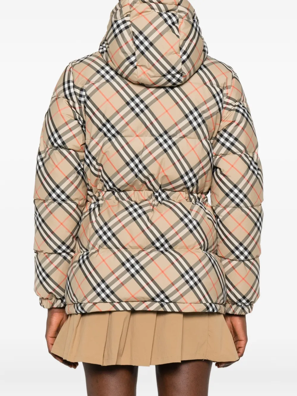 Burberry Checked Jacket In Brown