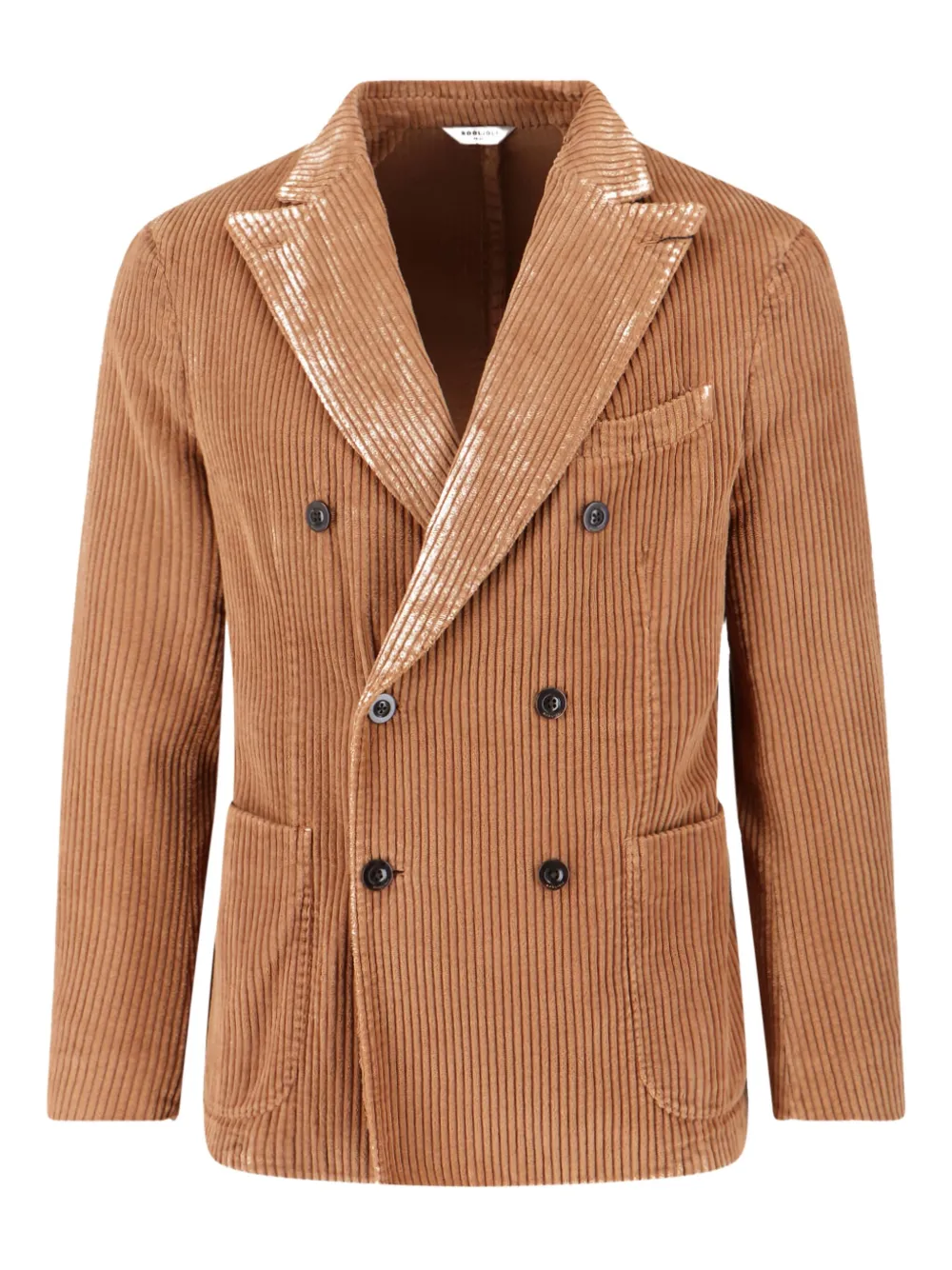 Boglioli corduroy double-breasted blazer Bruin