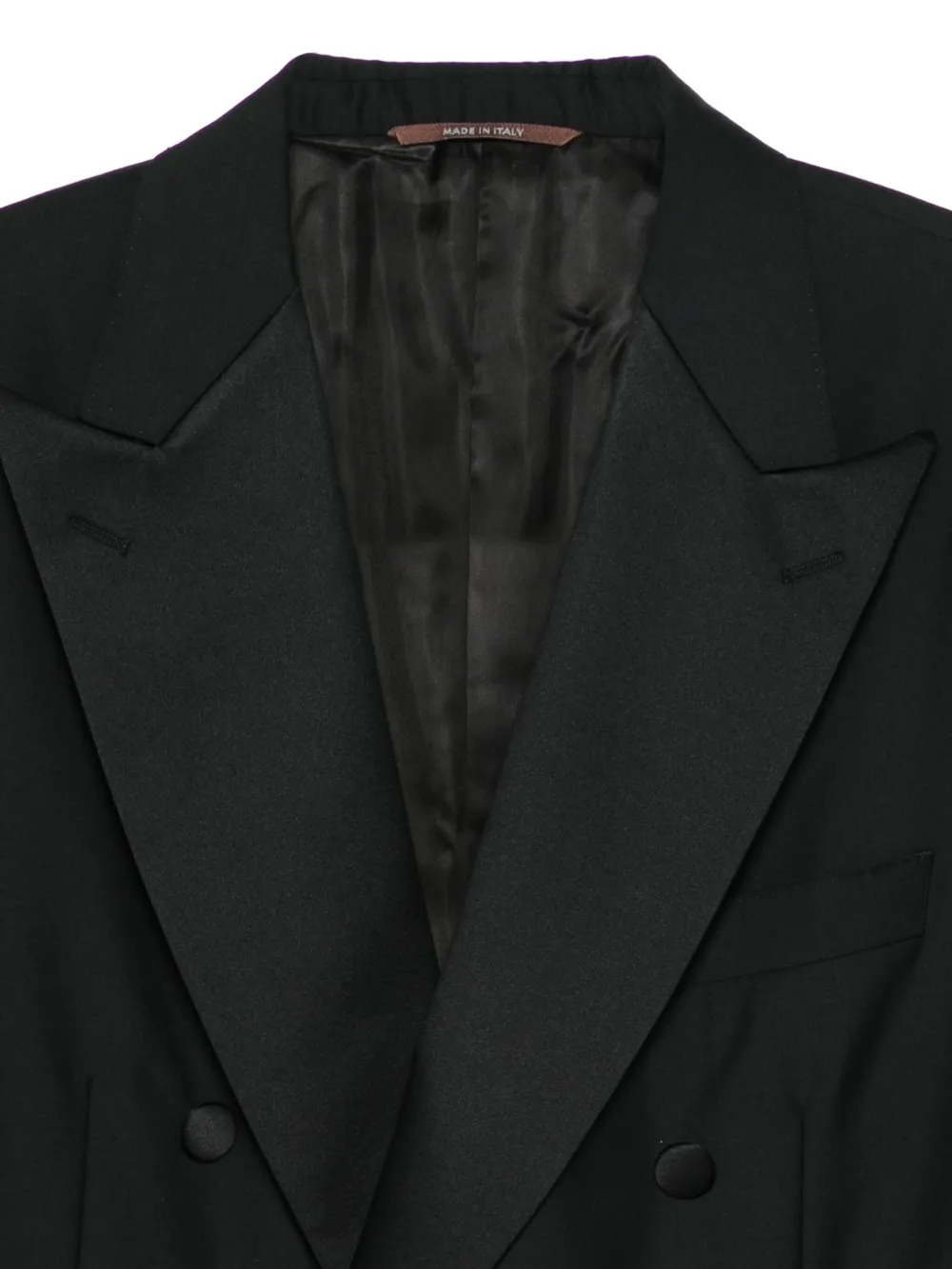 Canali Pak met dubbele rij knopen Zwart