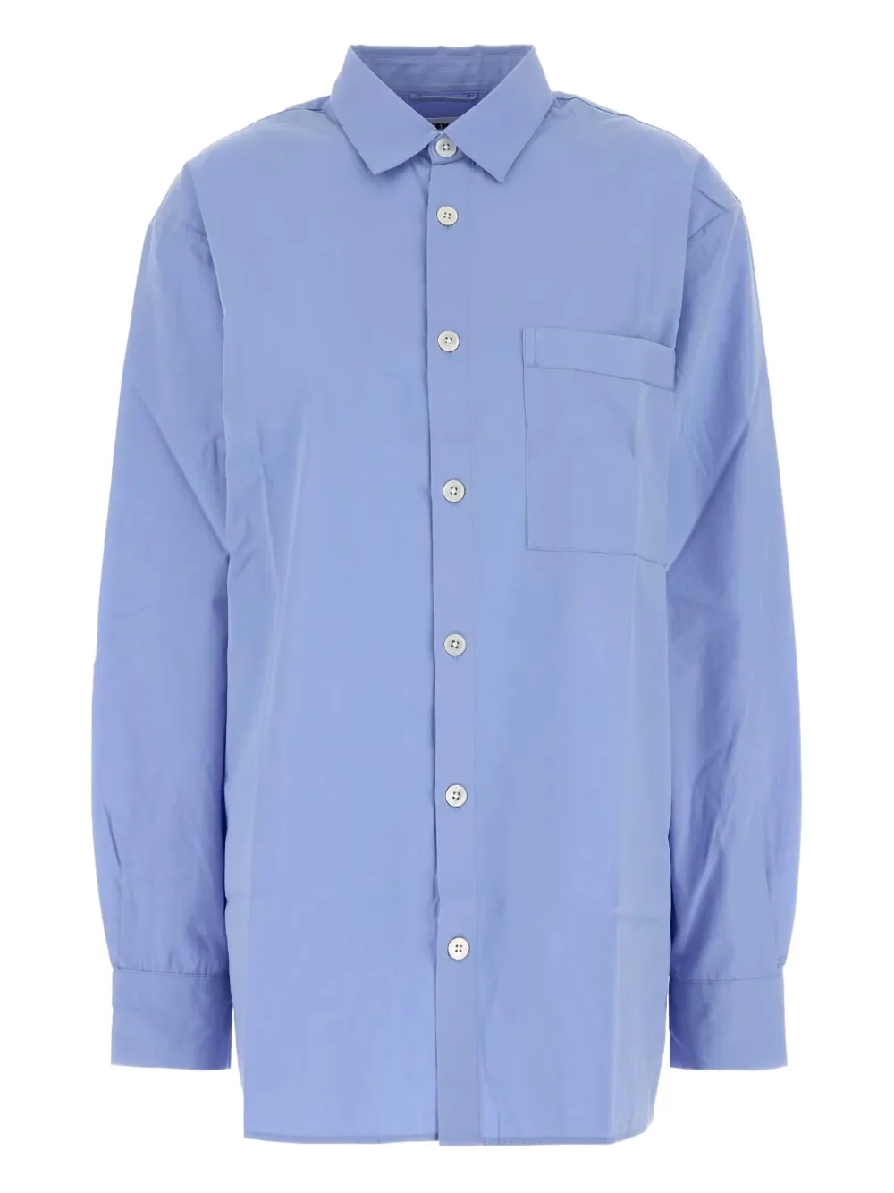 TEKLA Popeline blouse met zak Blauw