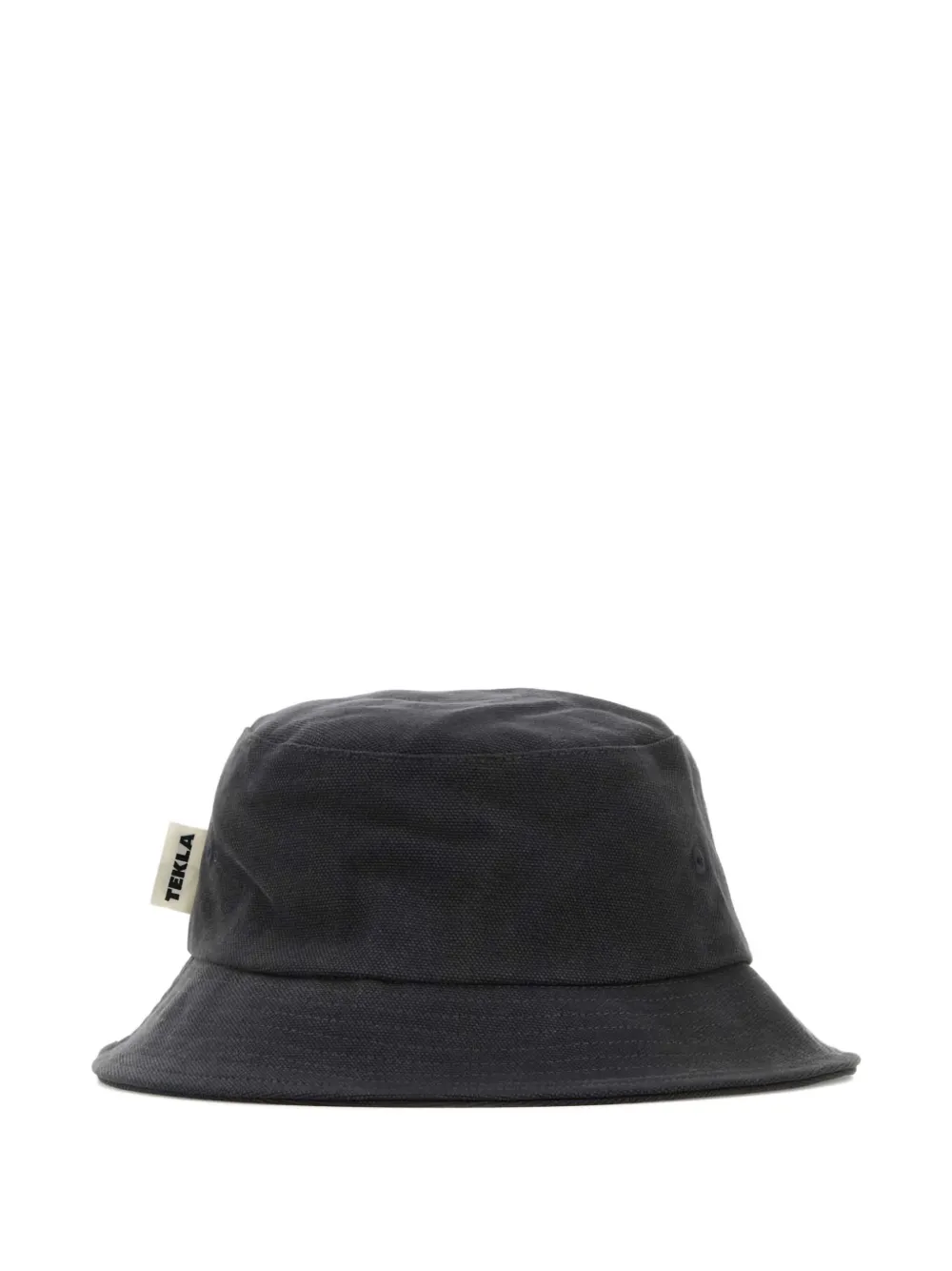 Tekla Organic Cotton Bucket Hat In Black