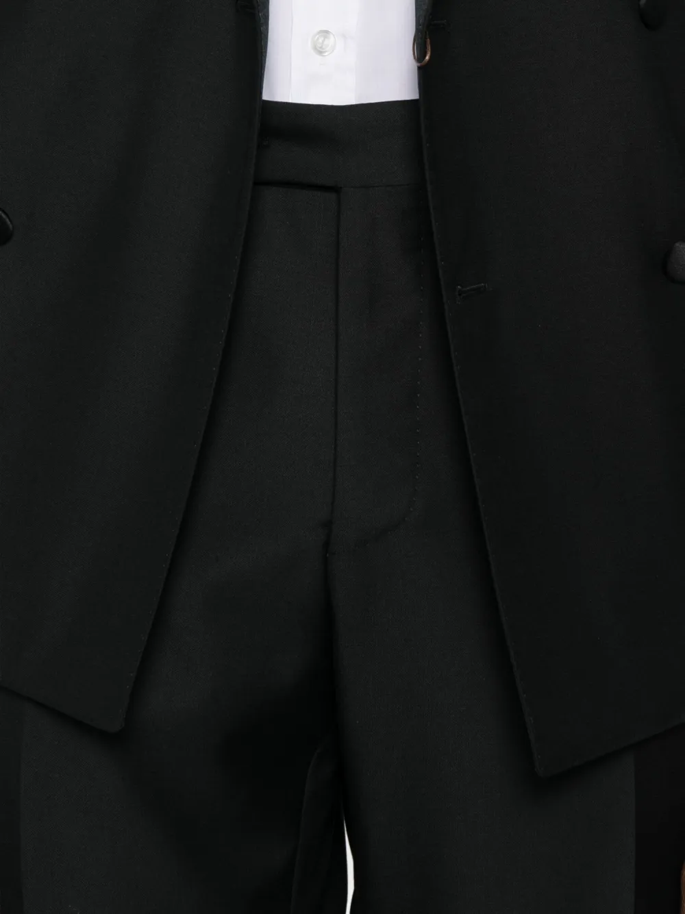 Canali Pak met dubbele rij knopen Zwart