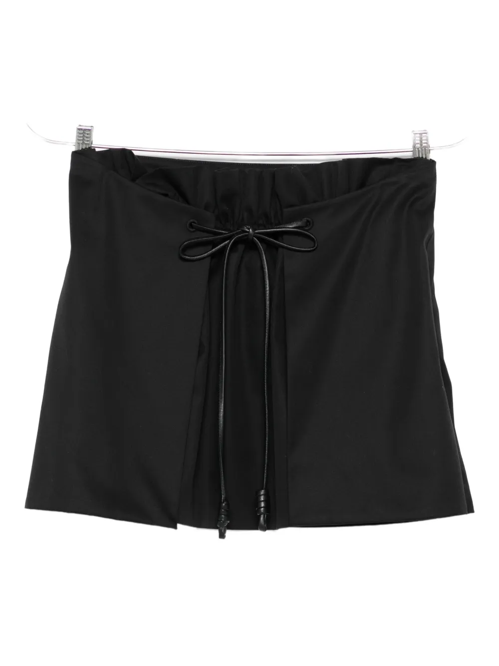 Loewe Drawstring-waist Mini Skirt In Black