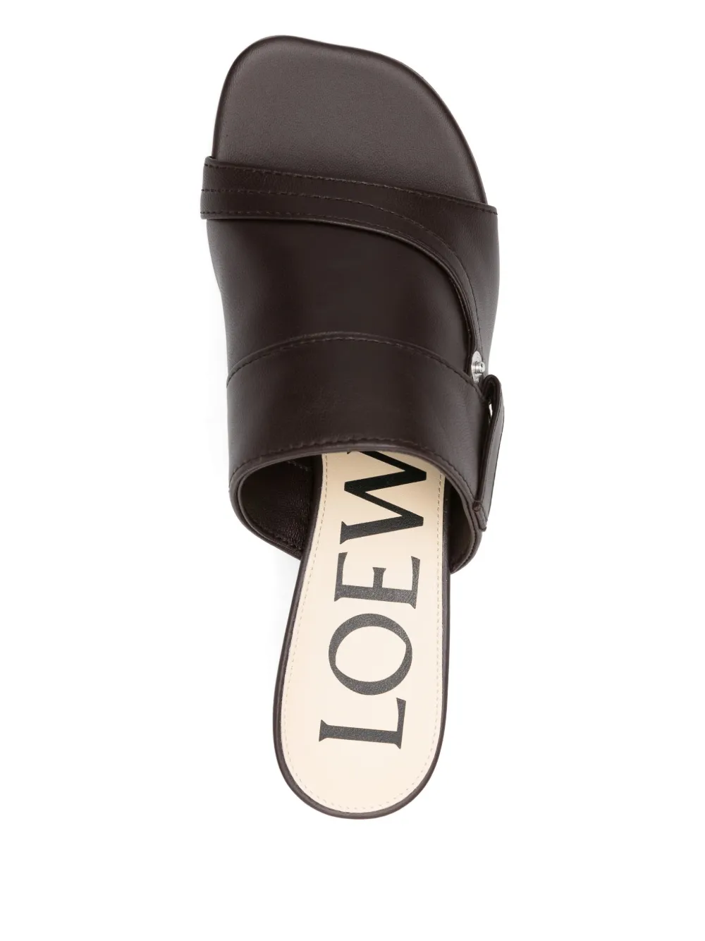 Loewe 45mm Toy Leather-band Sculpted-heel Sandals In Brown