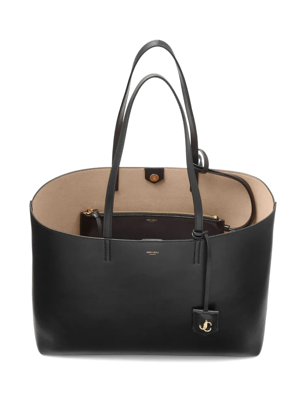 Jimmy Choo Nine2five East-west Tote Bag In Black
