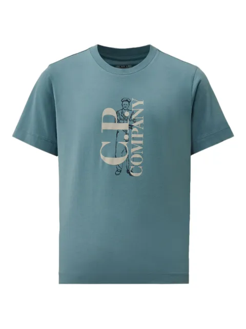 C.P. Company Kids logo-figure short-sleeve T-shirt 