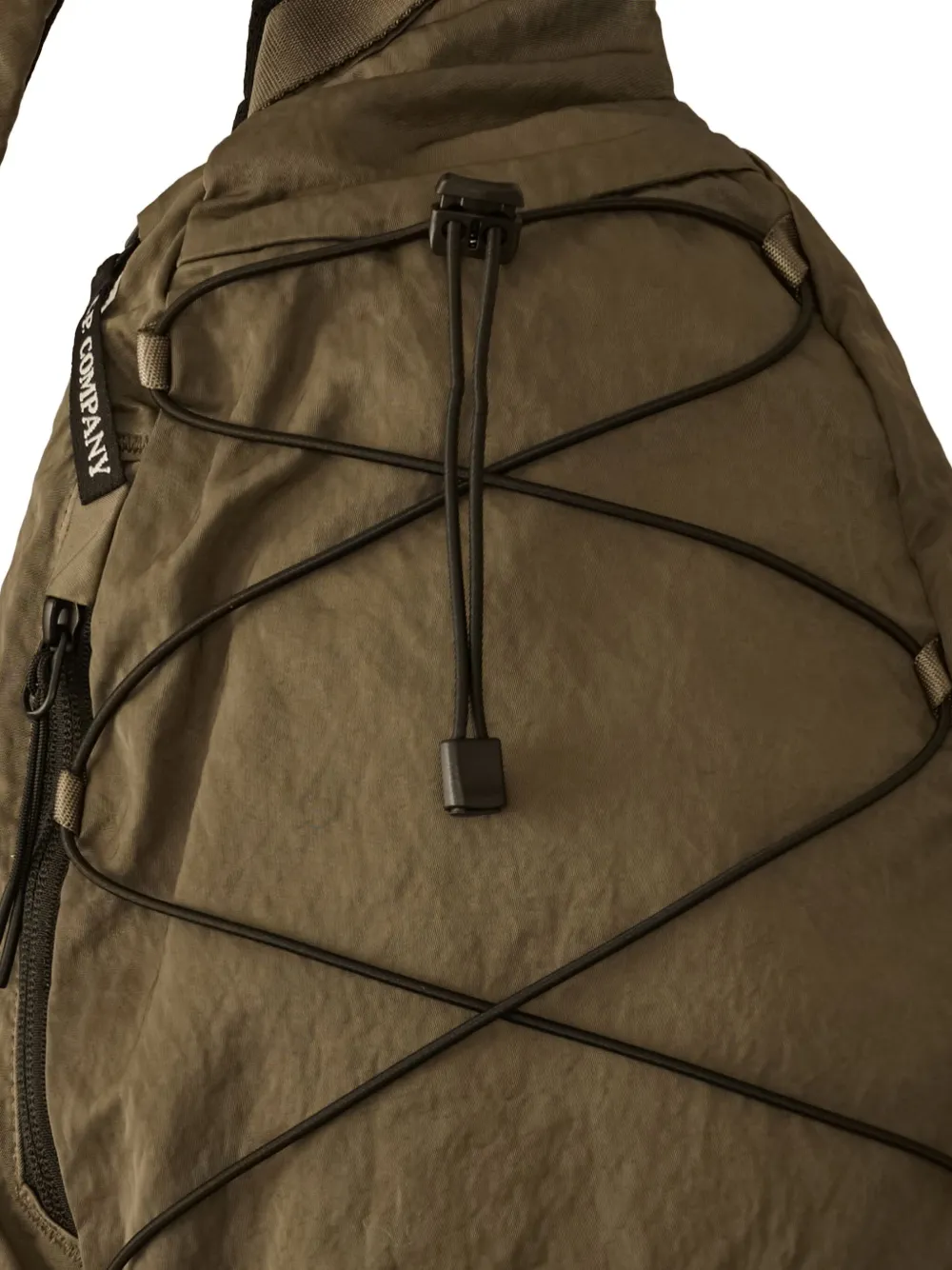 C.P. Company Kids drawstring logo-patch backpack - Beige