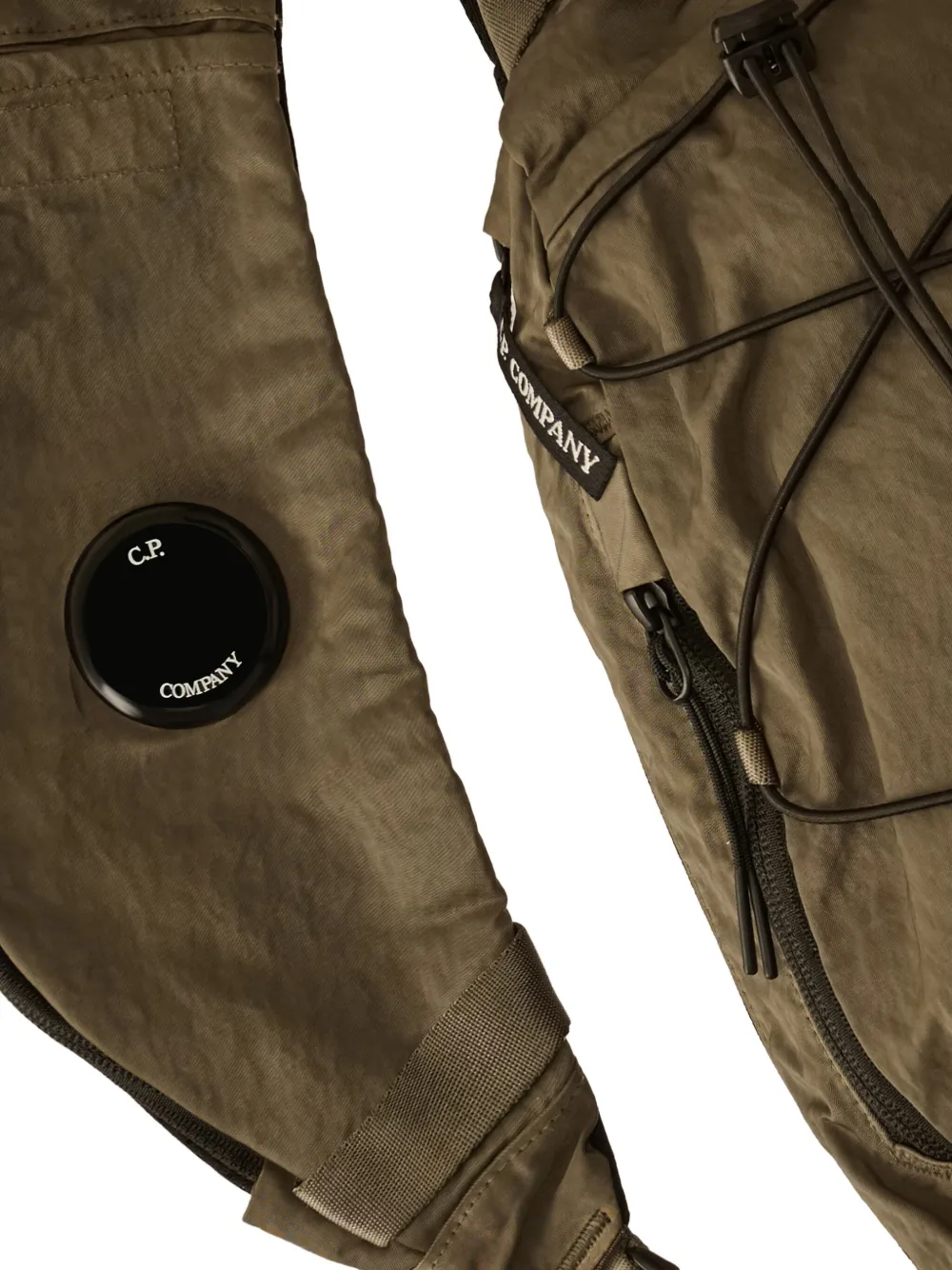 C.P. Company Kids Rugzak met trekkoord en logopatch Beige