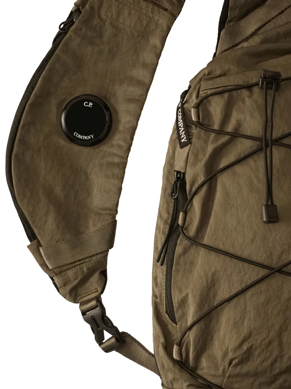 C.P. Company Kids Rugzak met trekkoord en logopatch Beige