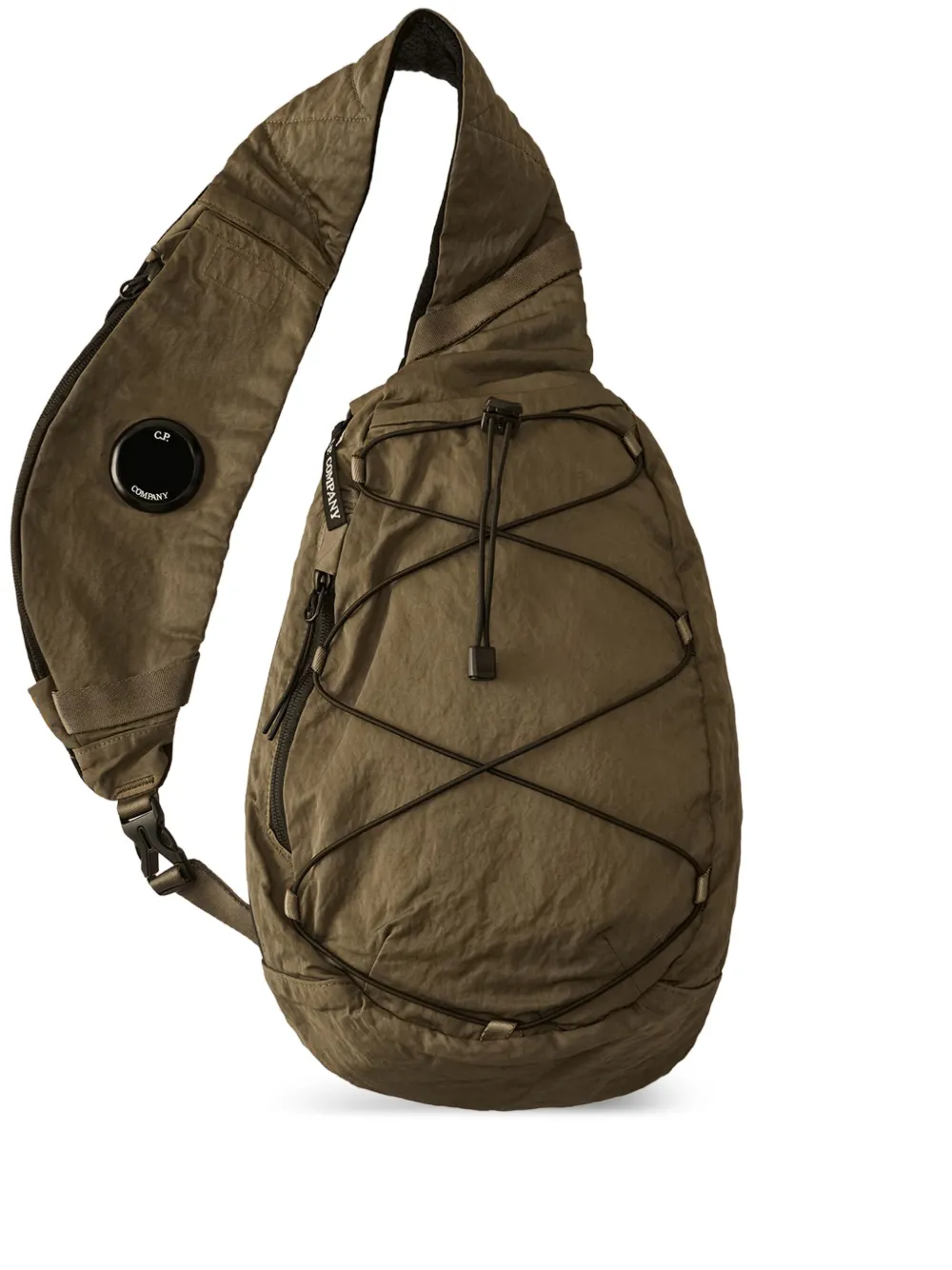 C.P. Company Kids drawstring logo-patch backpack | Neutrals | Image 1