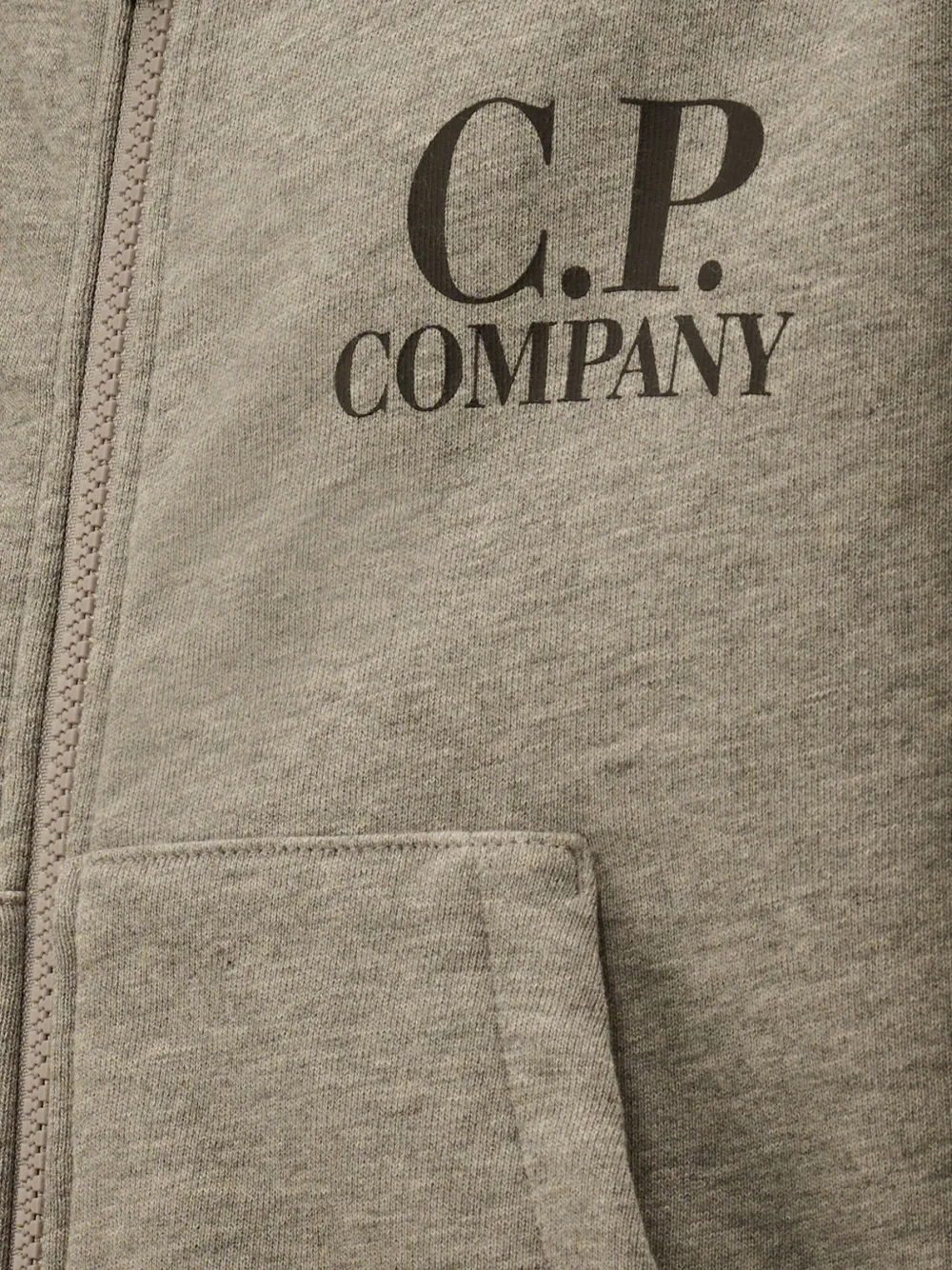 C.P. Company Kids Hoodie met rits en Goggle-detail Grijs