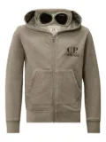 C.P. Company Kids goggle-detail zip-up hoodie - Grey