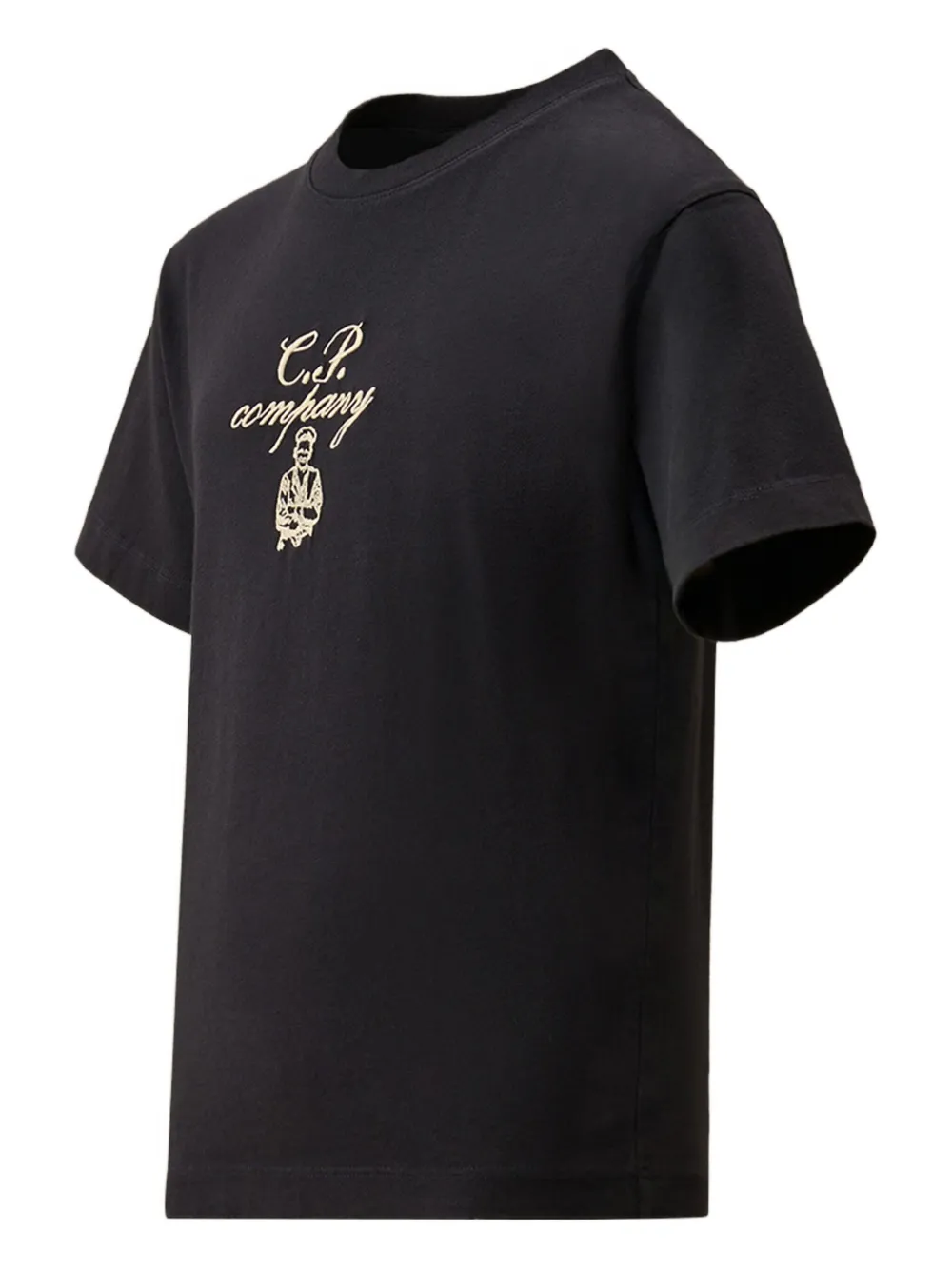 C.p. Company Embroidered Graphic T-shirt In Black