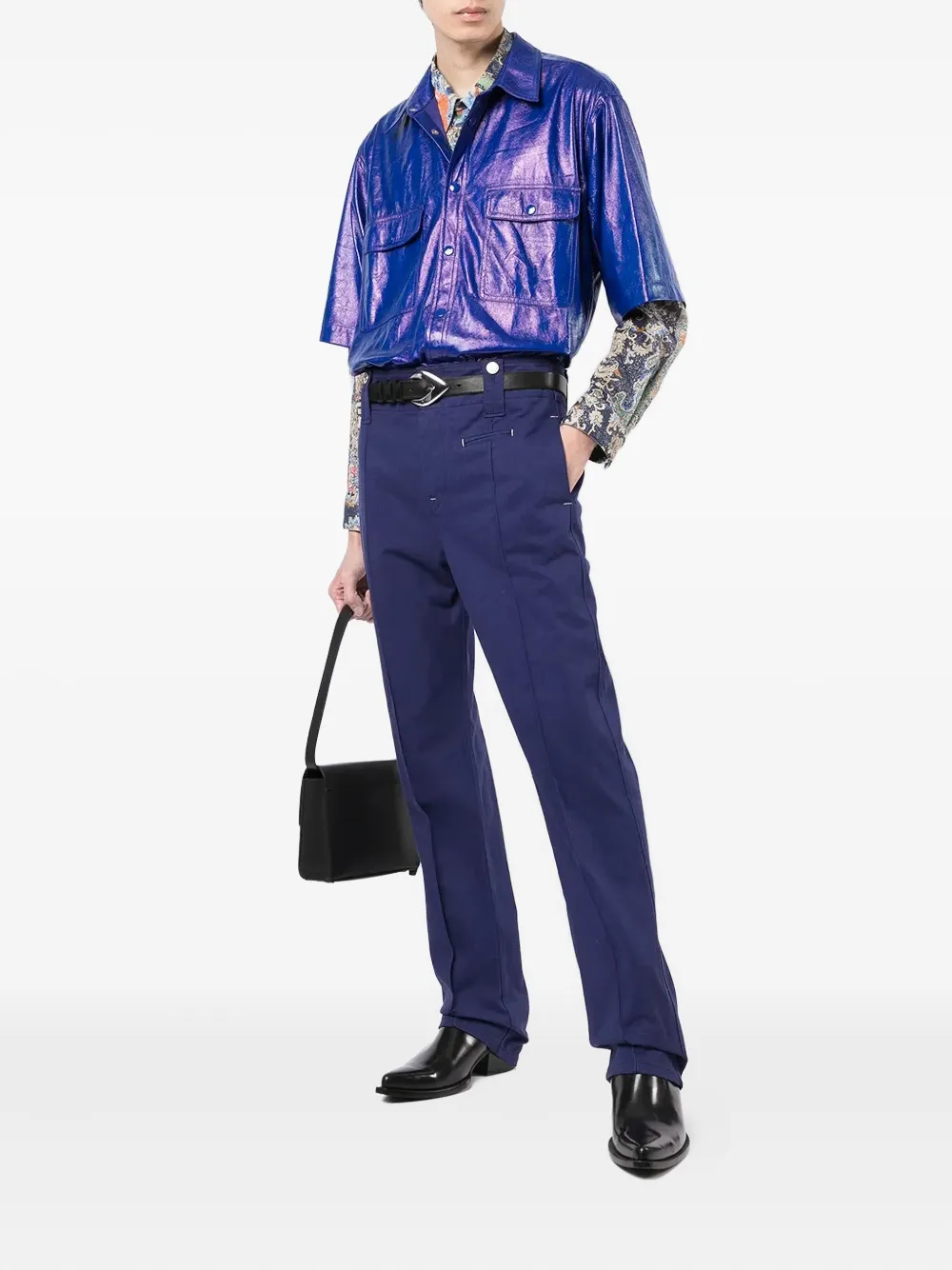 MARANT pleated cotton trousers - Blauw