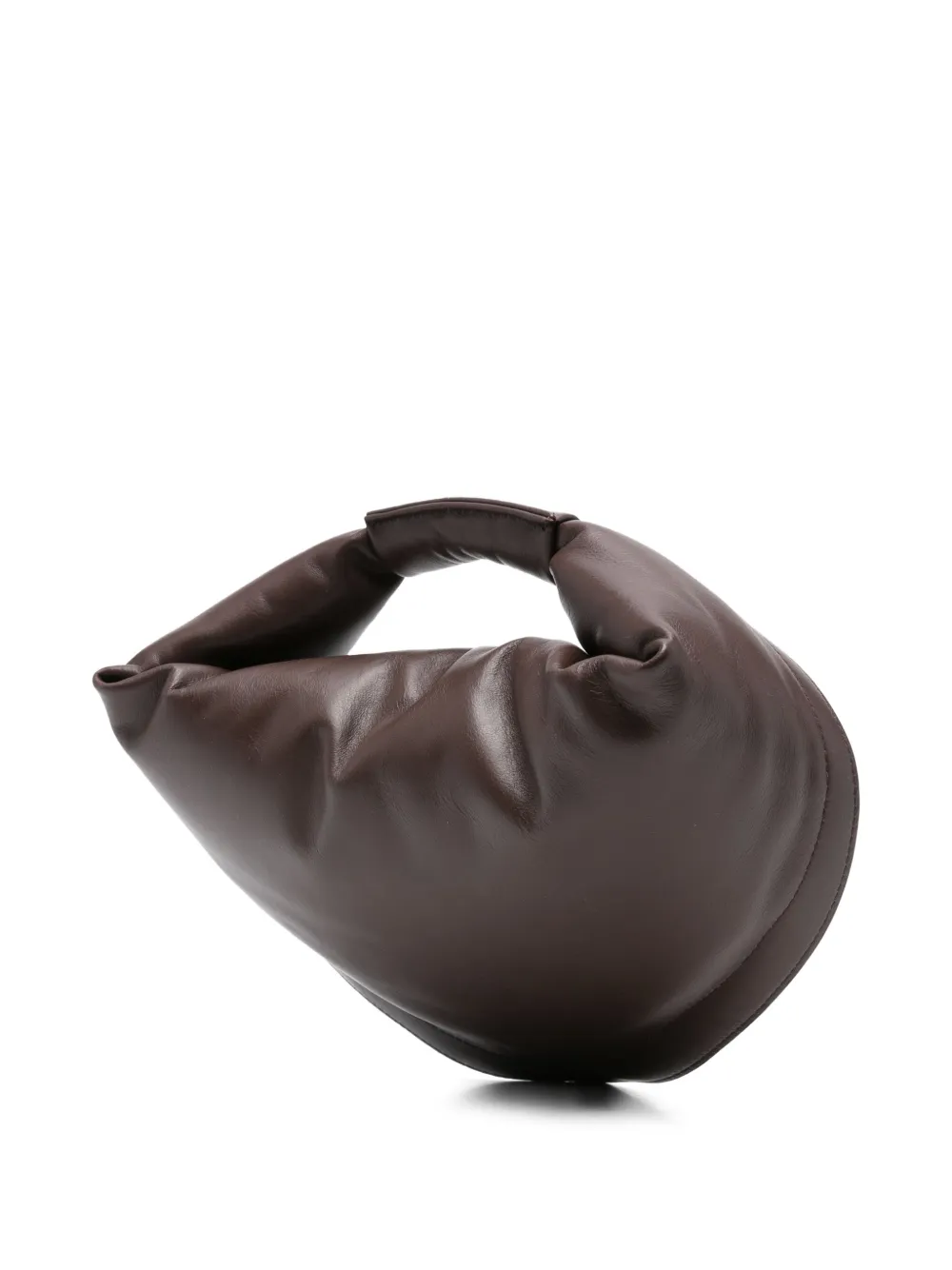 FEDERICO CINA Tortellino leren shopper - Bruin