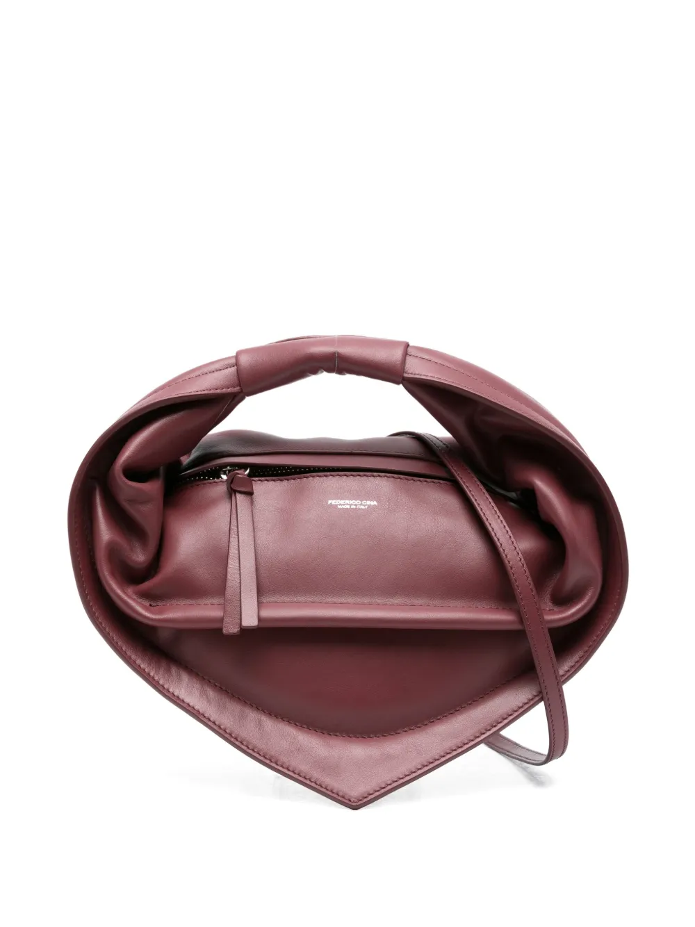 Federico Cina Versatile Shoulder Bag Adjustable Strap In Red