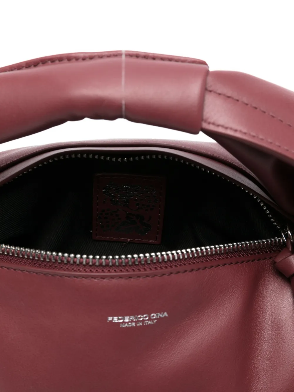 FEDERICO CINA Tortellino leren shopper Rood
