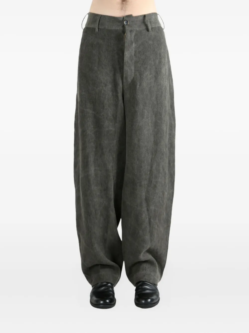 Uma Wang Patina linen trousers Grijs