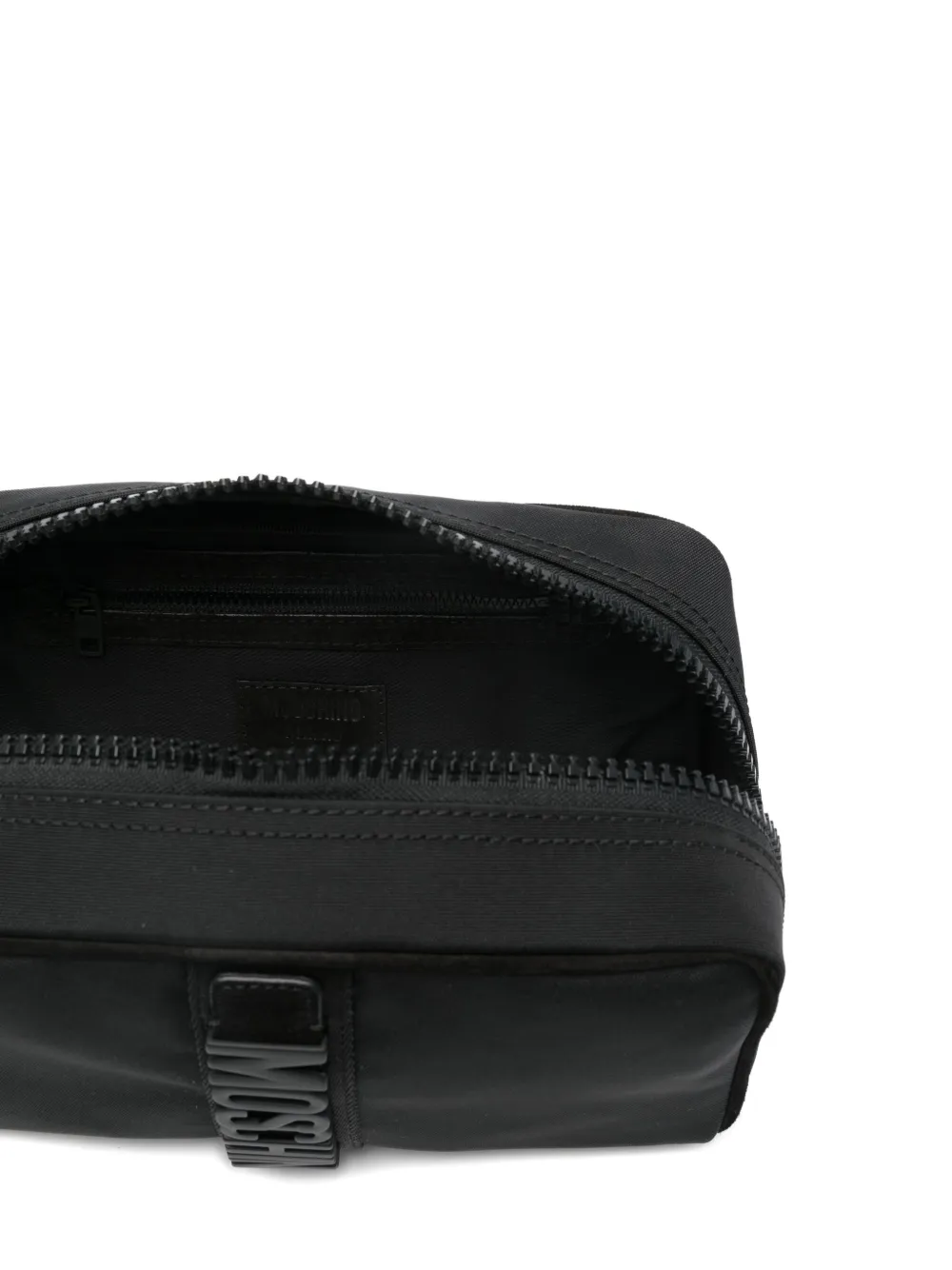 Moschino Toilettas met logo Zwart