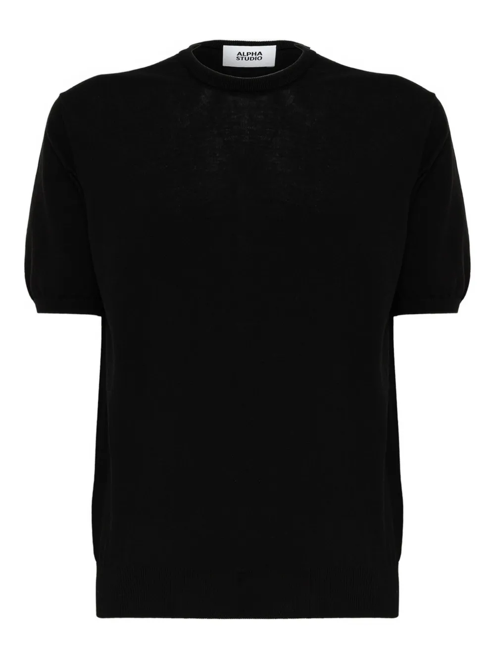 ALPHA STUDIO short-sleeve round-neck T-shirt | Black | Image 1