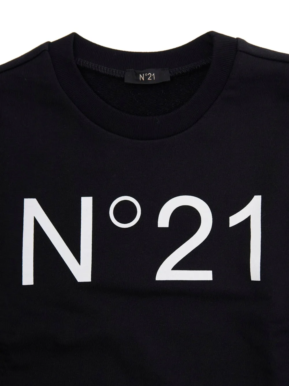  Nº21 Kids Logo-print Cotton Sweatshirt - Black 
