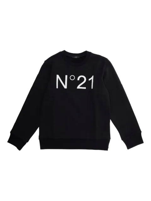 Nº21 Kids logo-print cotton sweatshirt