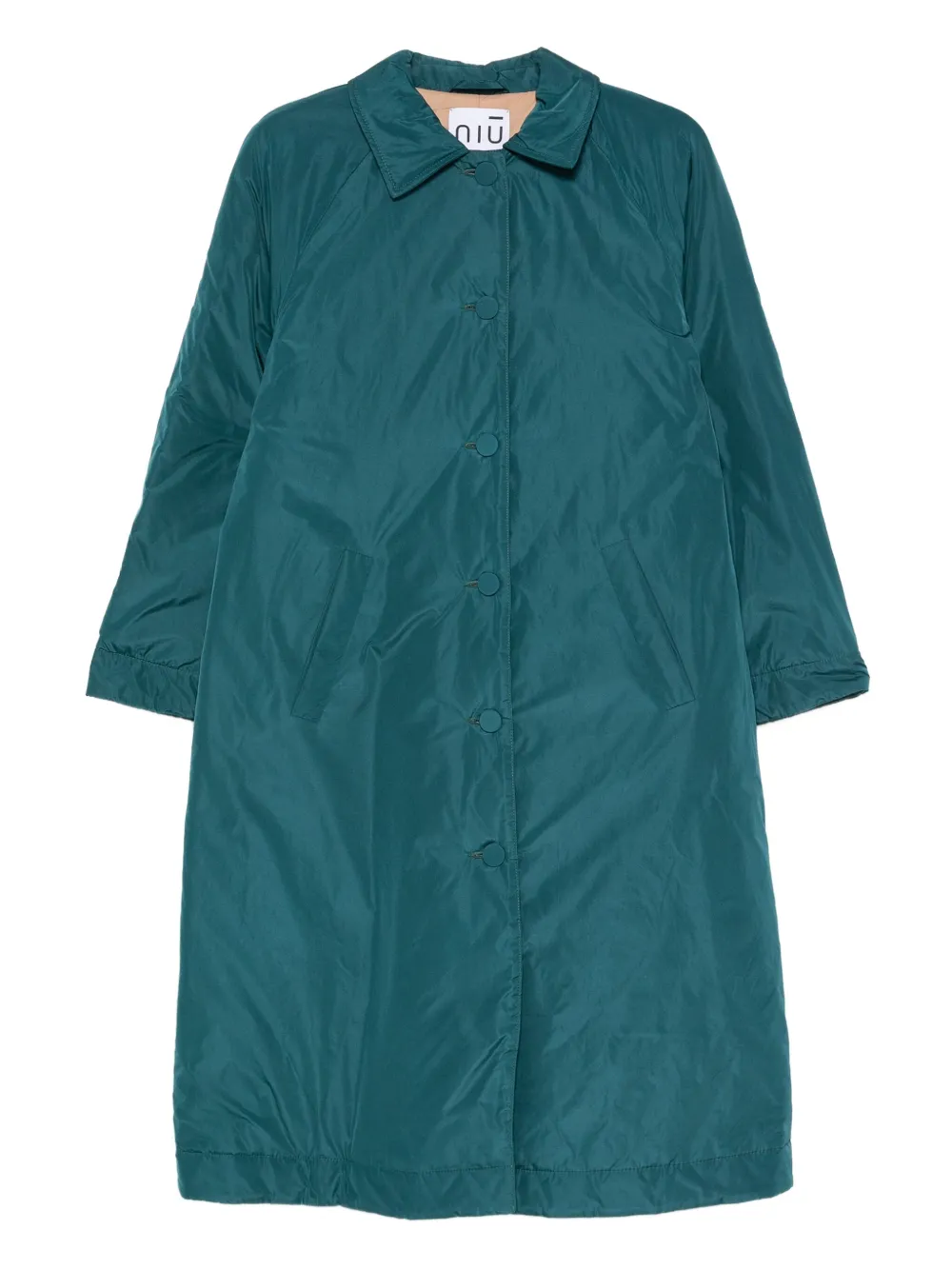 Niu puffed button-fastening coat | Green | Image 1